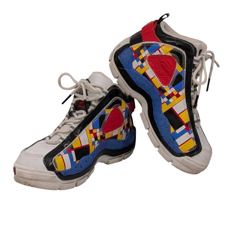 Fila Grant Hill 2 Ludi White Black Gold Classic Athletic Basketball Shoes Boys - Picture 14 of 14